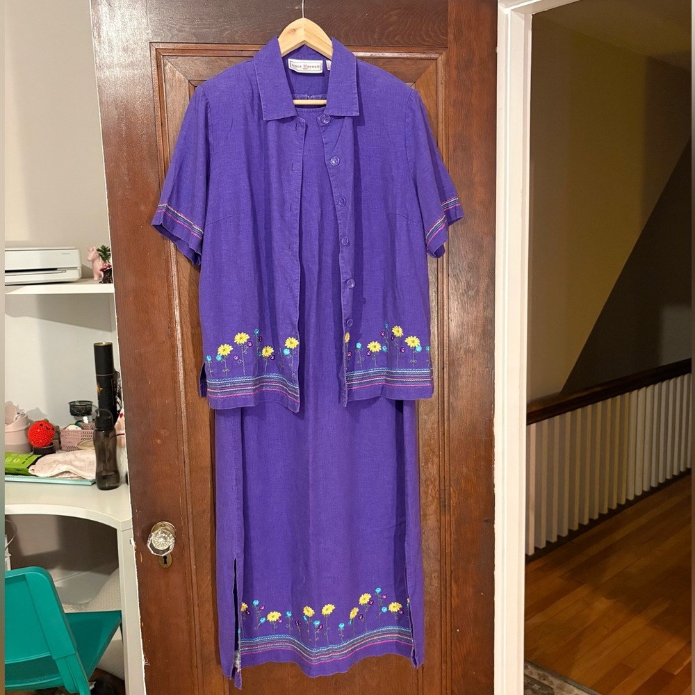 Vintage Floral Dress Set
